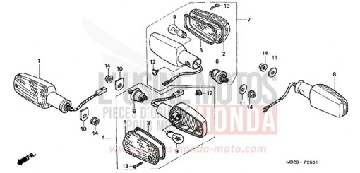 CLIGNOTANT (2) CB600F2Y de 2000